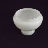 French Vintage Set of 4 White Opaline Glass Lantern-Style Replacement Shade