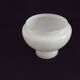 French vintage set of 4 white opaline glass lantern-style replacement shades.