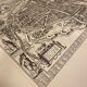 Carte plan gravure de Paris vintage