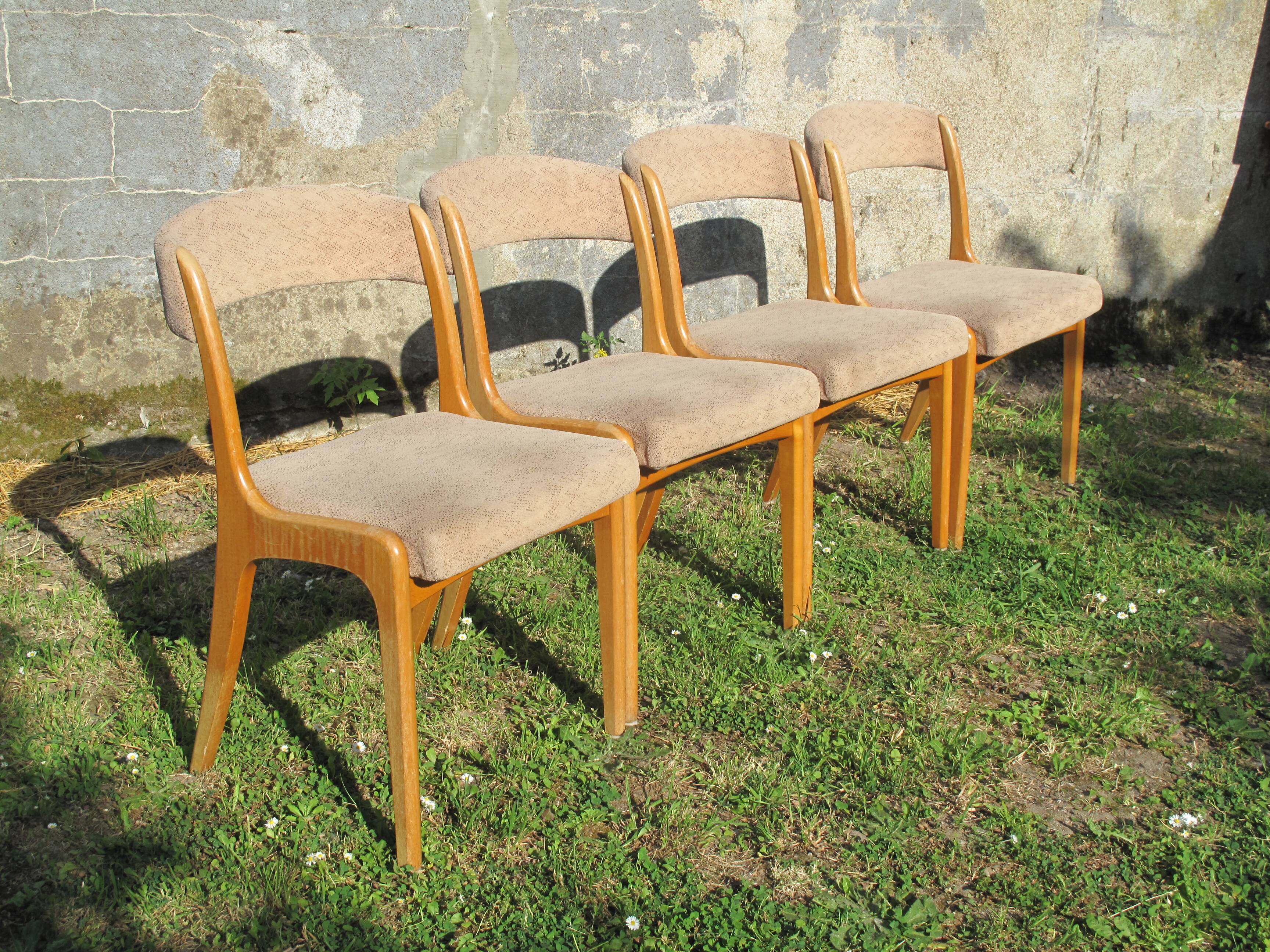 Series of 4 scandinavian chairs