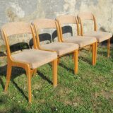 Series of 4 scandinavian chairs