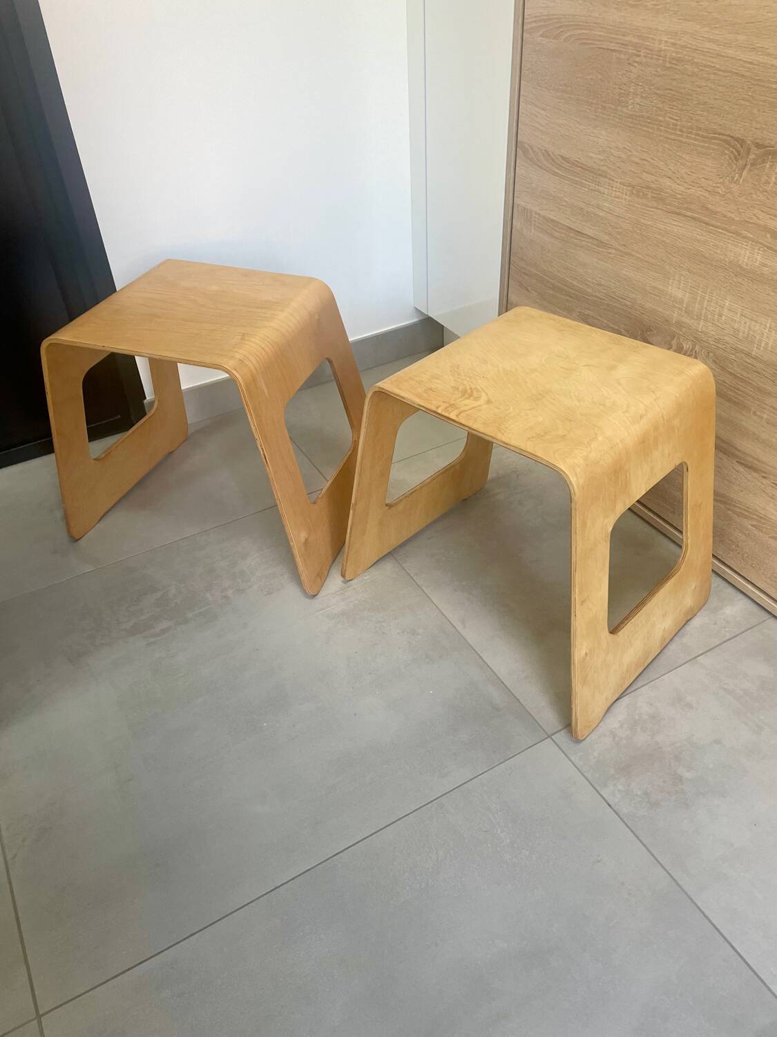 Pair of benjamin ikea table stools 1990
