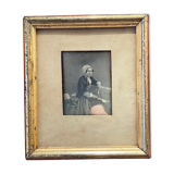 Vintage Photography - Daguerreotype sixth plate - Jewelry enhanced with gold - 1848