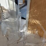 Set of 6 Starck Louis Ghost chairs by Kartell