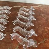 Series of 12 dachshund knife holders