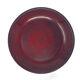 Assiettes plates en verre rouge