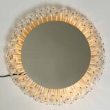 Mid Century Münchner Zier-Form flower mirror illuminated by Schöninger