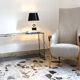 Console in chromed metal and smoked glass, Italy 70's