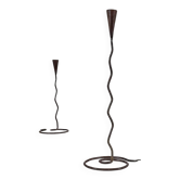 Paire de candélabres en métal spiral postmoderne