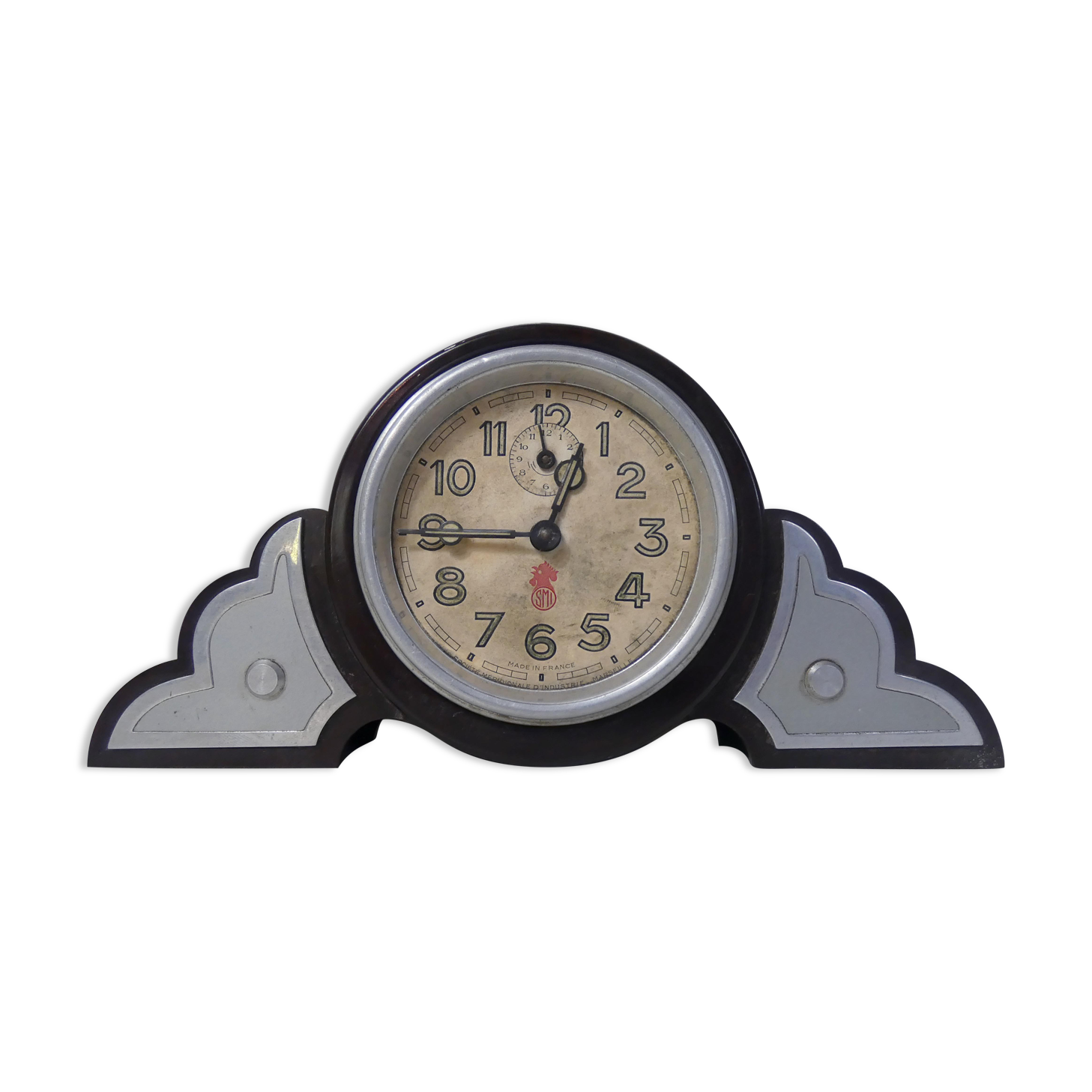 Vintage alarm clock in bakelite smi marseille
