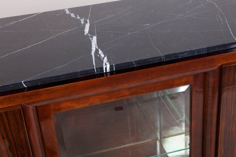Vintage Art Deco French Sideboard with Marble Desk, 1930s