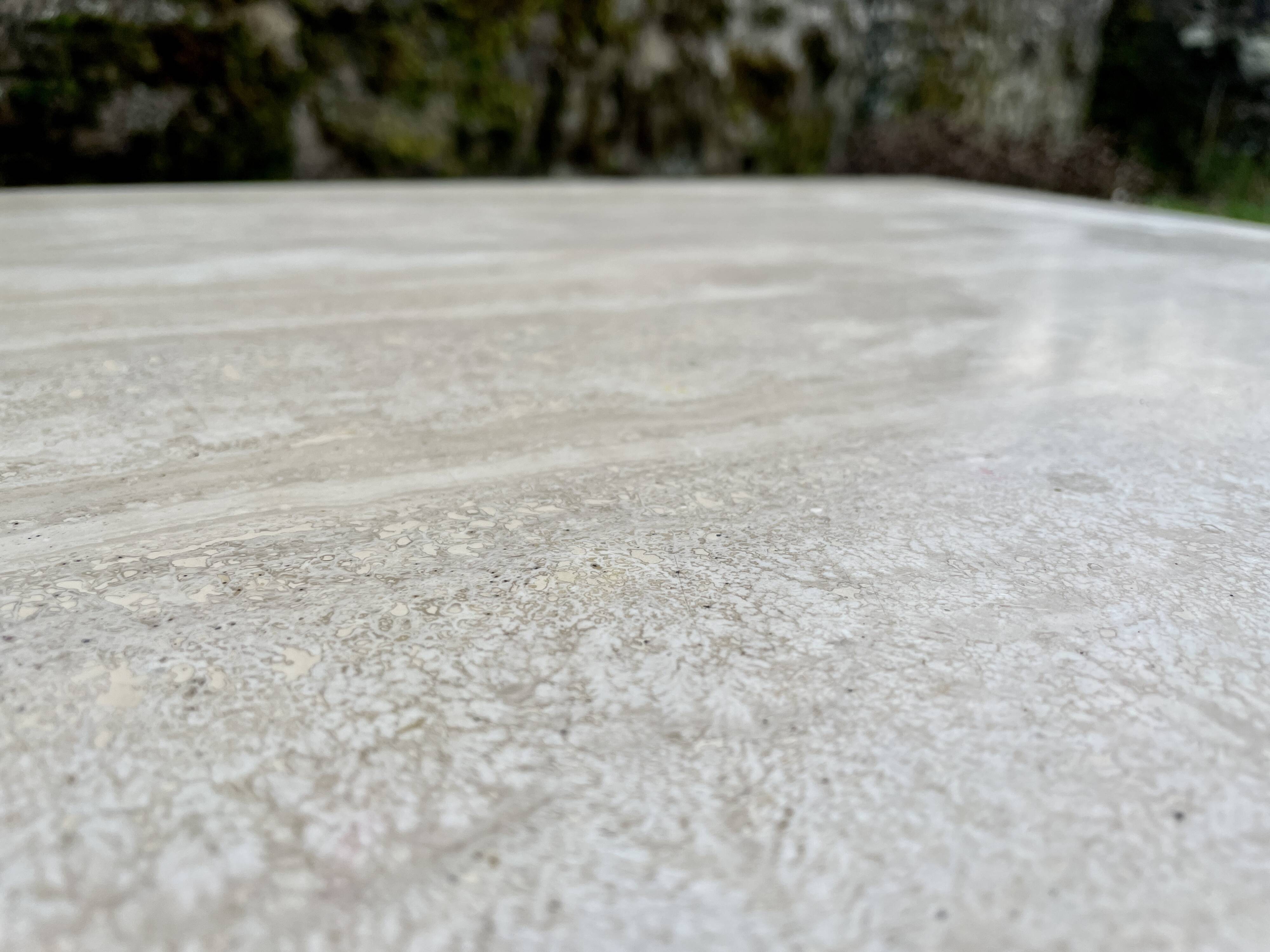 Roche Bobois travertine coffee table, 1980