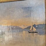 Oil on canvas – Lake Geneva by Émile Vernay, dated 1902 - 675009