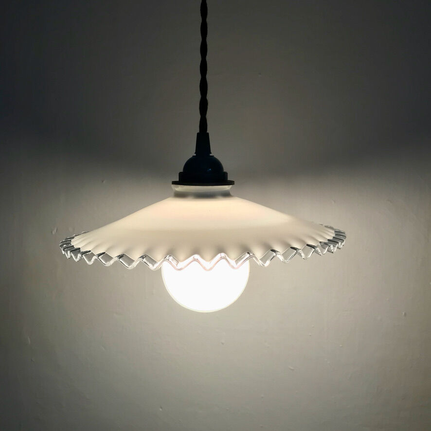 White opaline lace walker