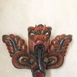 Wooden triptych mask