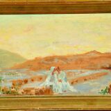 Gaston Simoës de Fonseca: 4 oils on wood (landscapes in Greece)