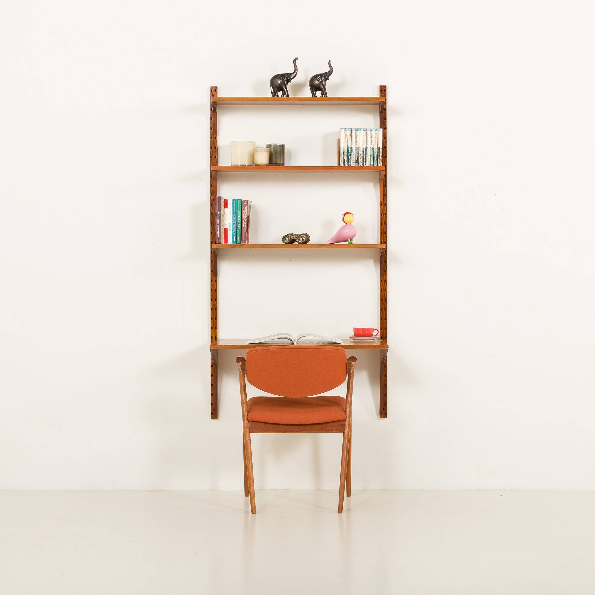 Poul Cadovius shelving unit with a desk, 1960s