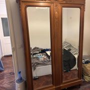 Raw wood wardrobe woodwork