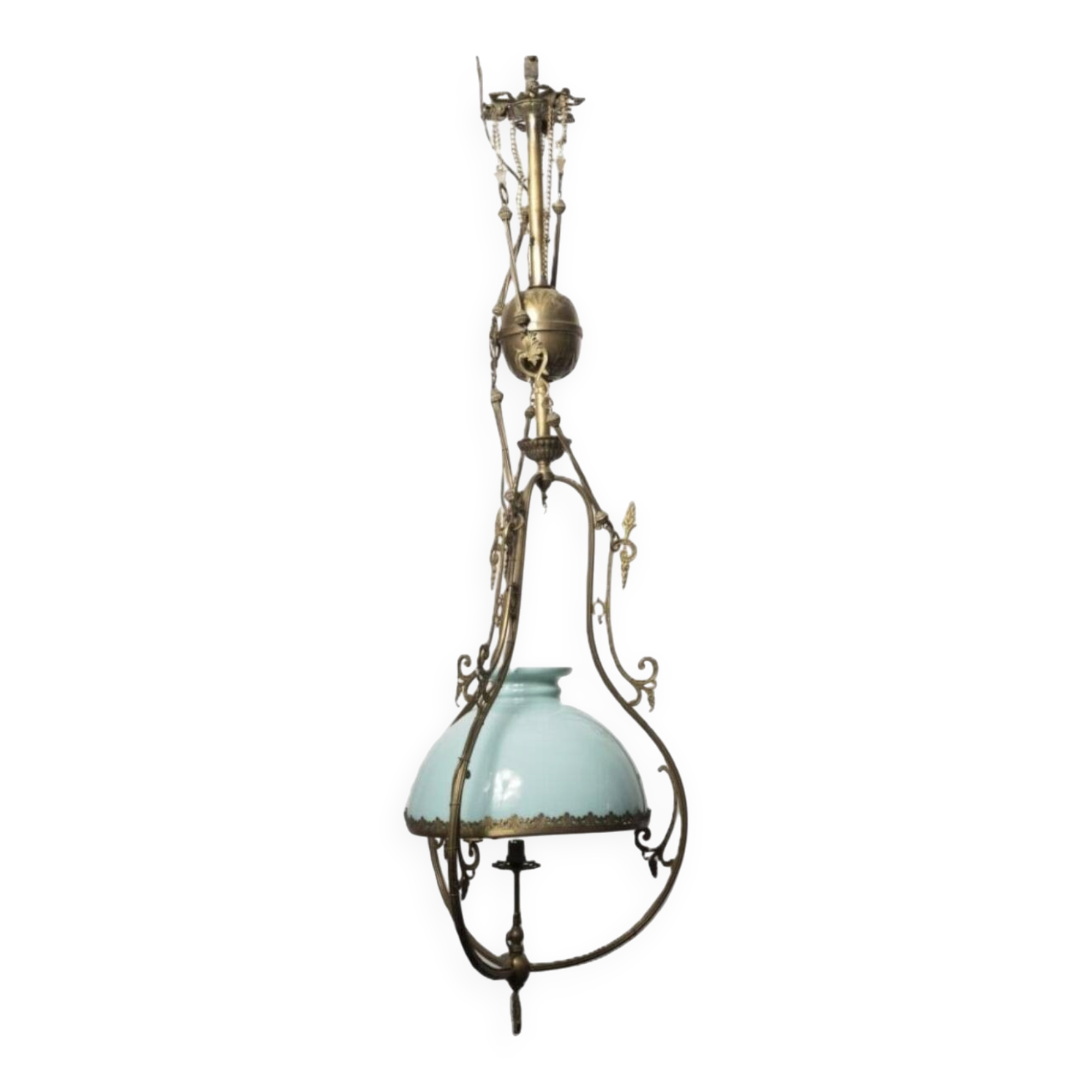 Antique brass chandelier