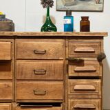Old oak workshop drawer unit