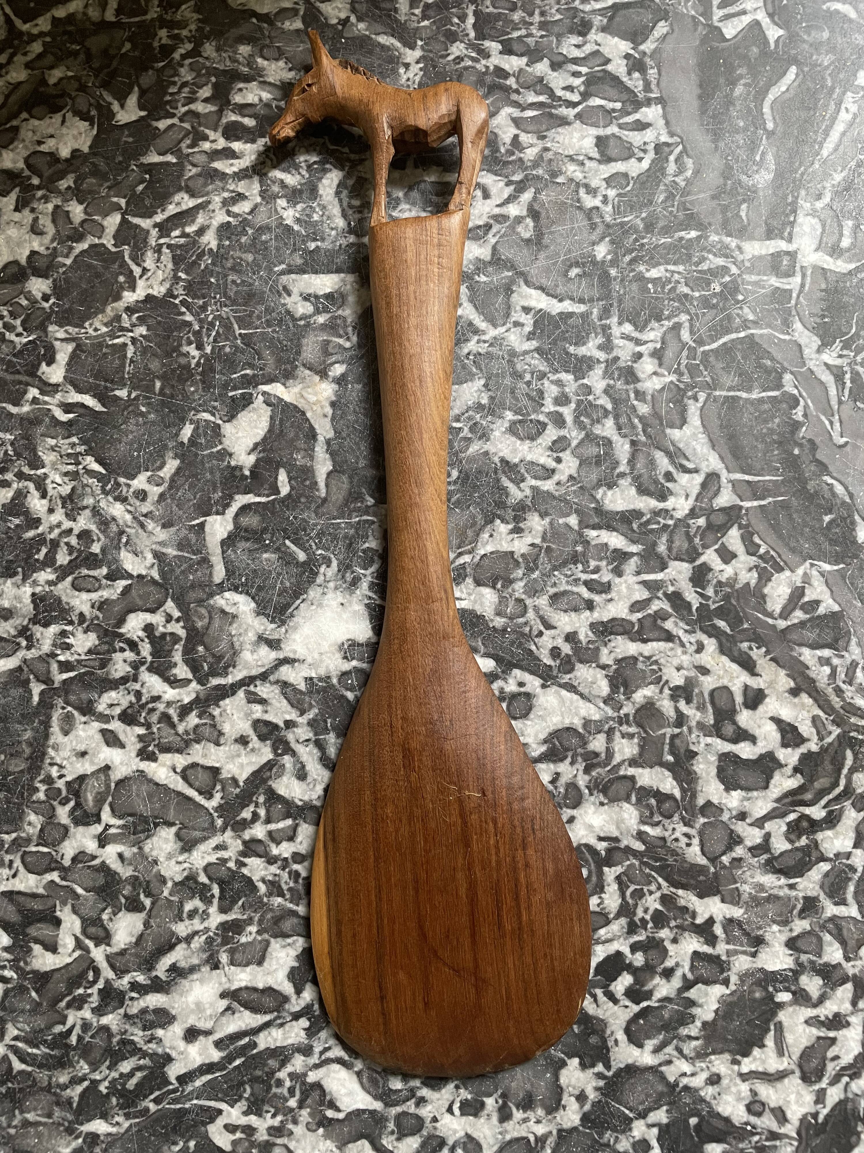 African spoon carved 80'S