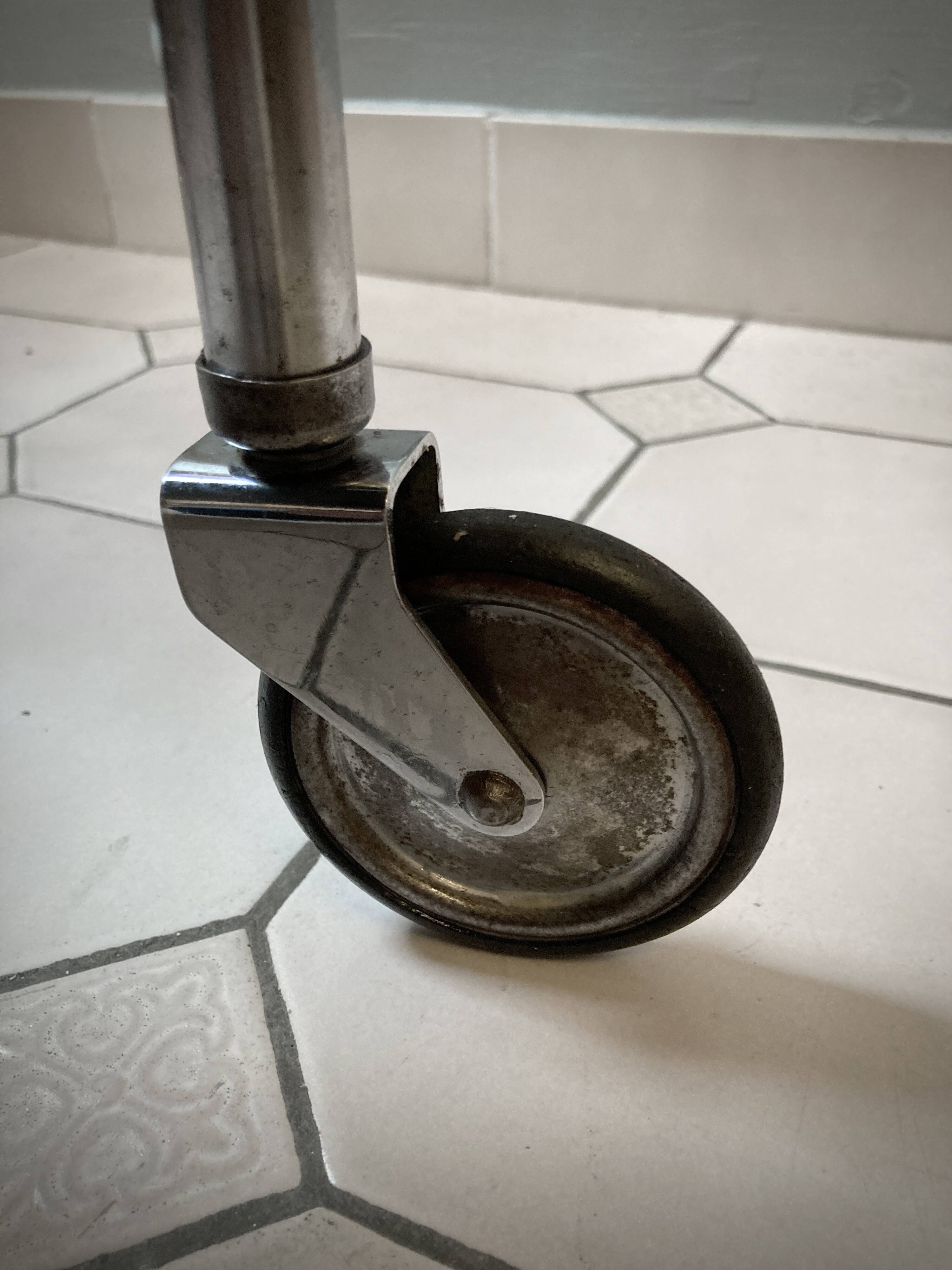 French Regency style metal serving trolley 1950