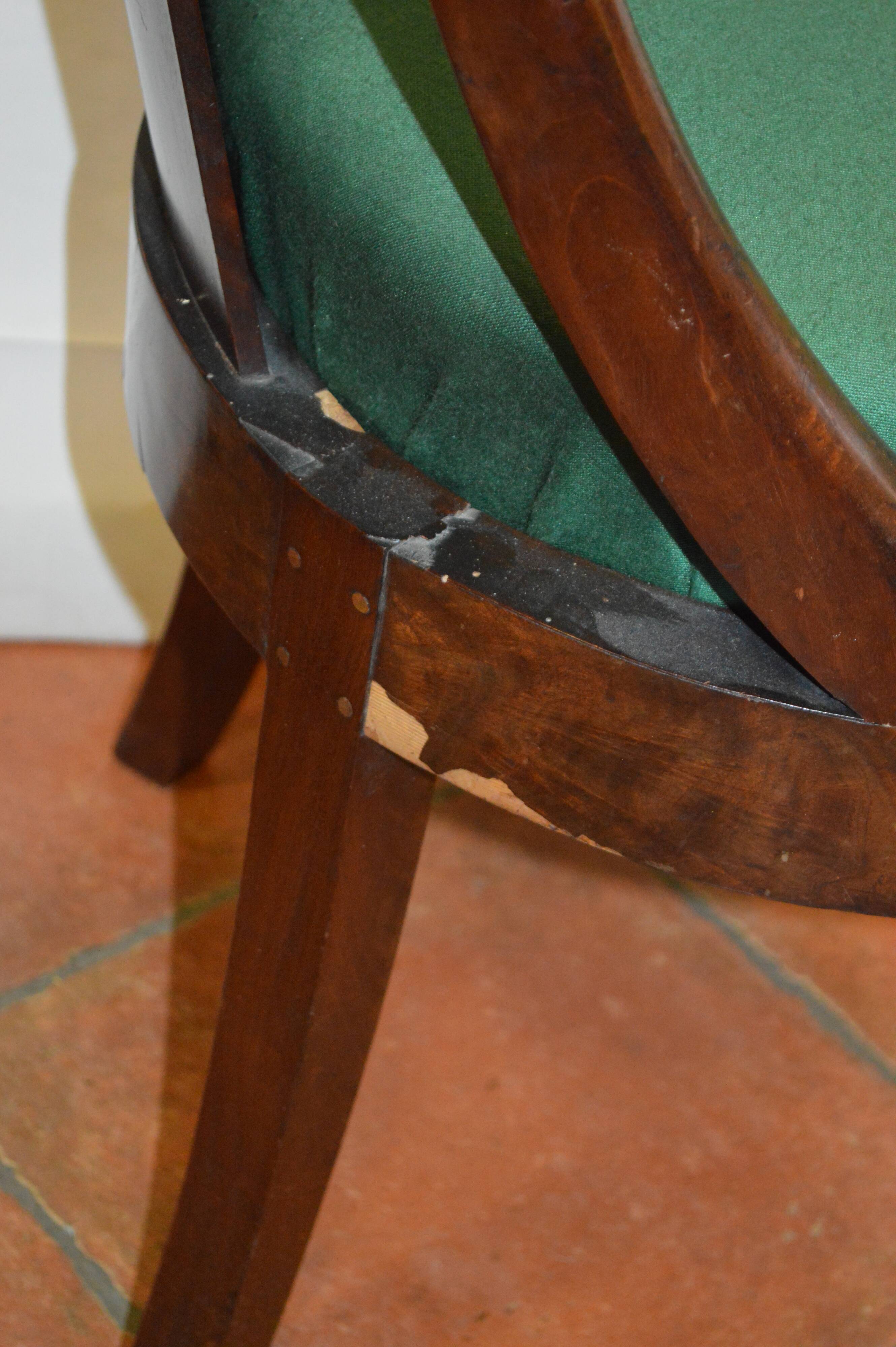 Set of 4 mahogany gondola chairs