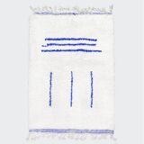 Authentic Beni Ouarain Berber rug with Majorelle blue patterns