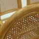 Set of 6 bamboo and webbing dining chairs 1970s
