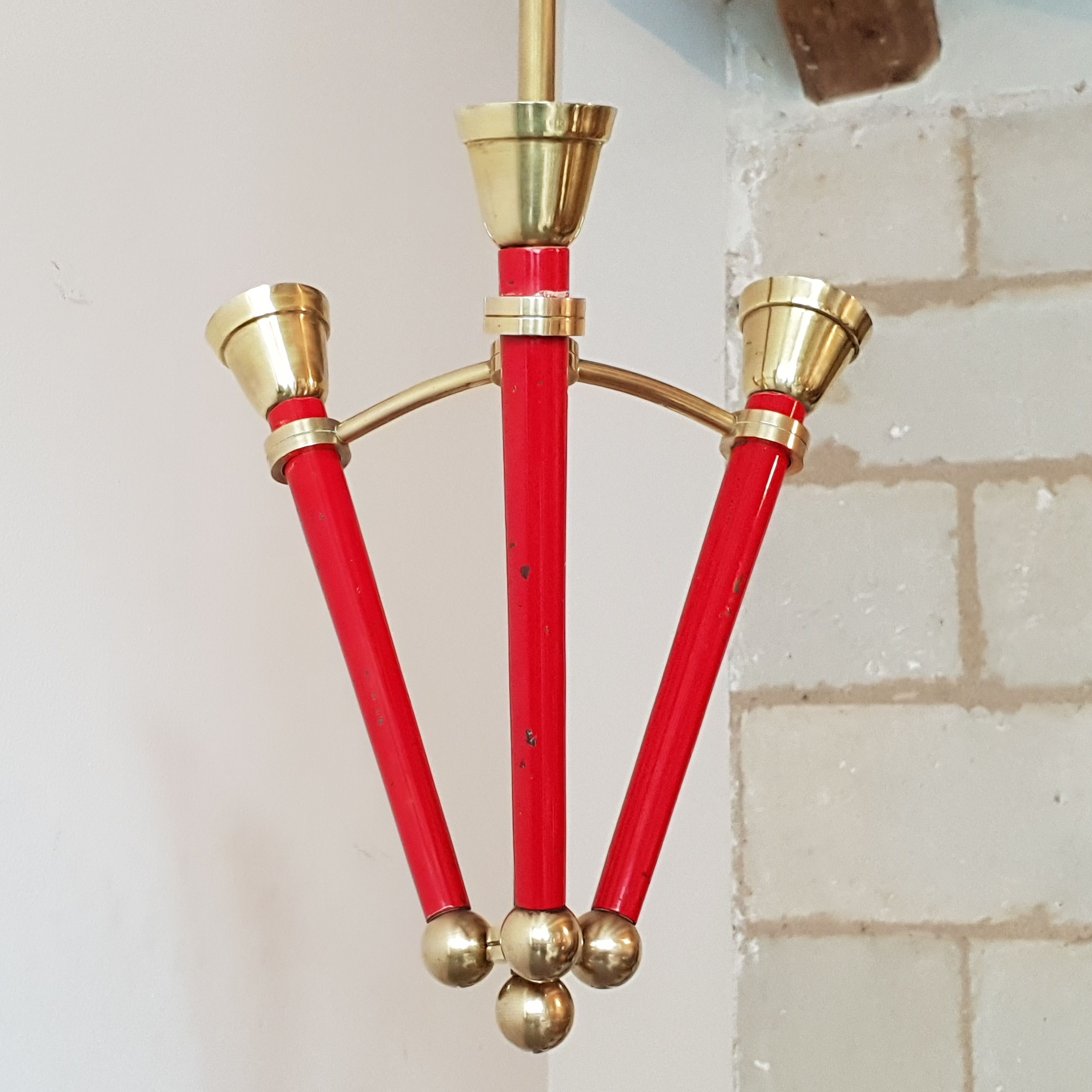 Vintage torchlight chandelier 1950