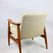 GFM 300-202 armchair in beige boucle by J Kedziorek 1970s