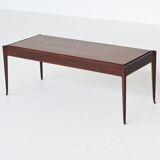 Vittorio Dassi style Italian coffee table in mahogany, Italy, 1960