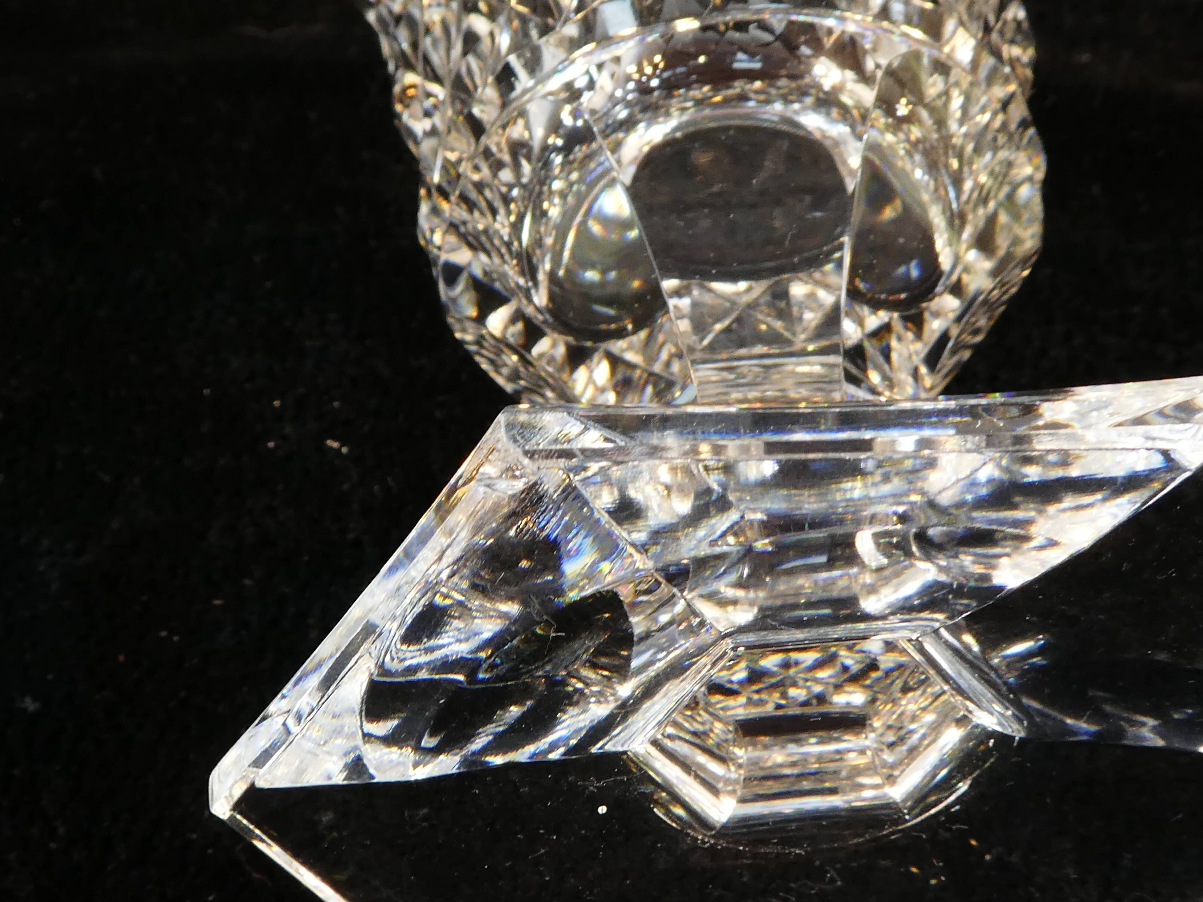 9 water glasses in crystal cut with diamond tip cristallerie de lorraine