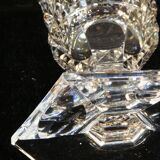 9 water glasses in crystal cut with diamond tip cristallerie de lorraine