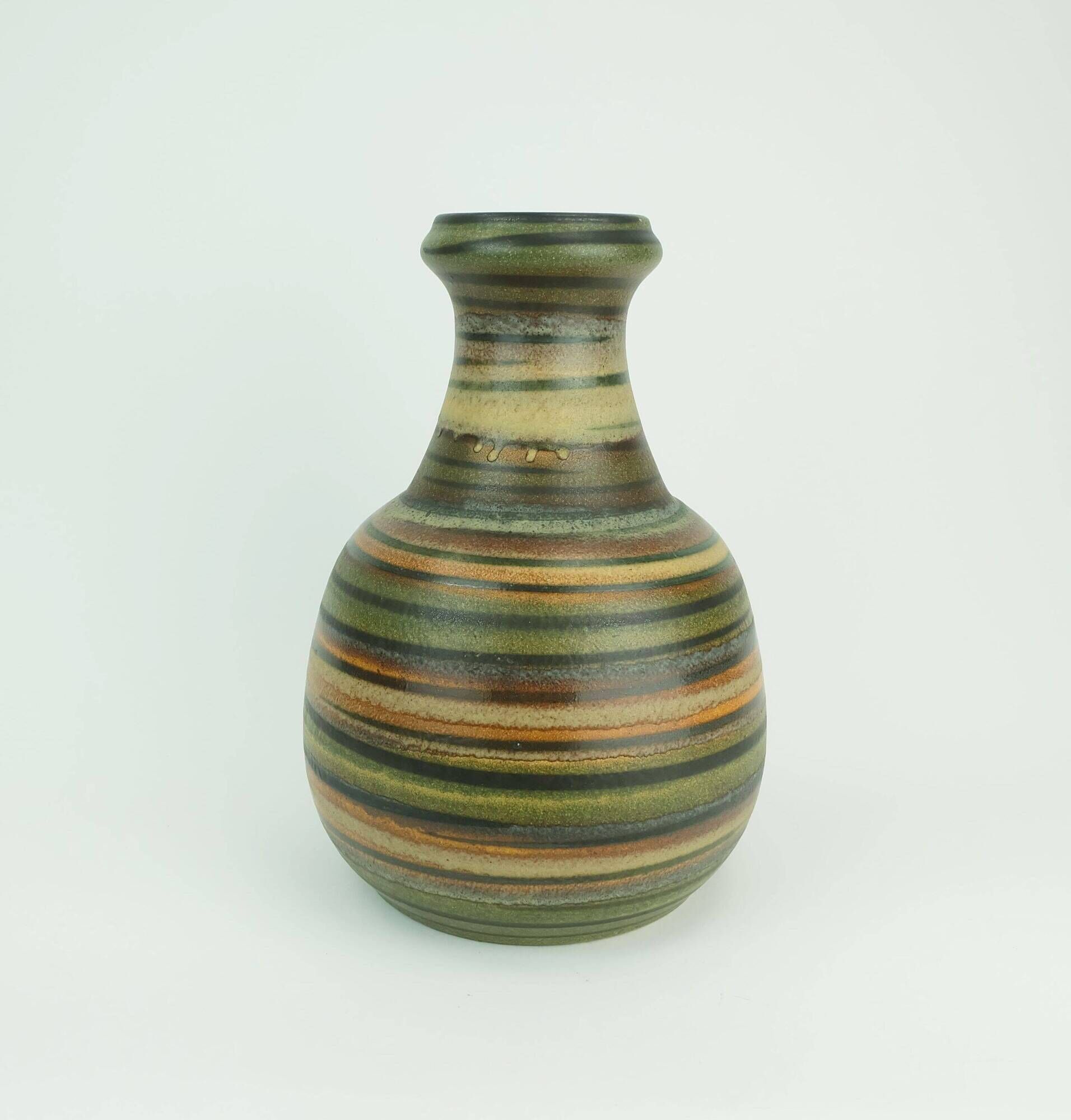 Dumler & breiden mid century ceramic vase model no. 476/32 stripe dekor 1960s