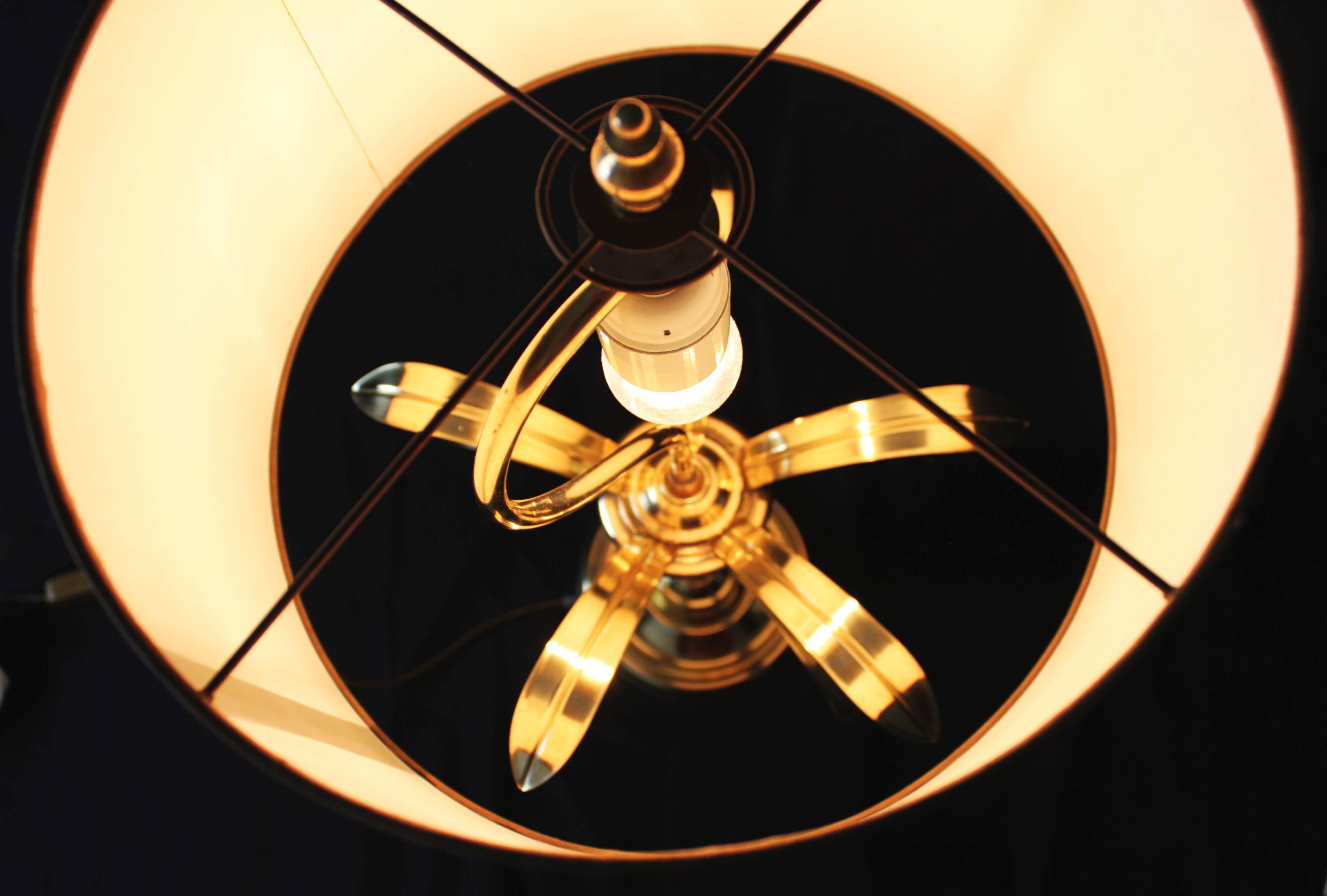 Hollywood Regency style bamboo lamp, 1960.