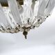 Art deco ceiling light or pendant lamp with tassels and brass. 22 rows.