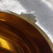 Antique and elegant Art Deco brass bowl