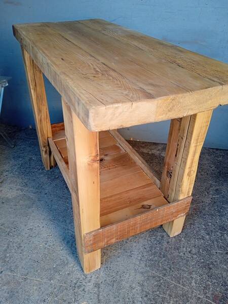 Workbench 120cm old solid wood