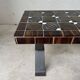 Table basse faïence et fer forgé mid century