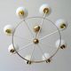 Suspension XXL Vintage Italy, 50s, Brass and Glass