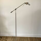 Lampadaire en alu brossé pivotant années 70
