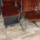 According to Baumann: series of 6 vintage sled chairs in chrome steel