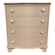 Chest of drawers with rounded front