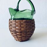 Blown glass pitcher
