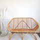 2 seater rattan bench