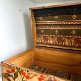 Painted wooden wedding box, early 20th century