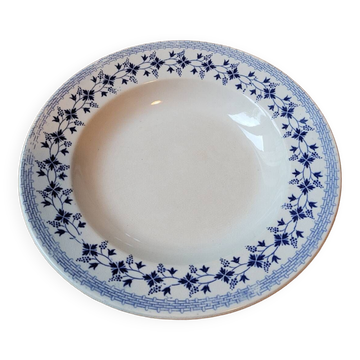 Large Bluets soup plate from Moulin des Loups and Hamage