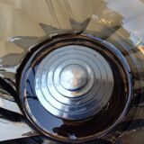 Glass cut smoked art deco