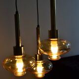 RAAK waterfall chandelier from the 70s with smoked glass